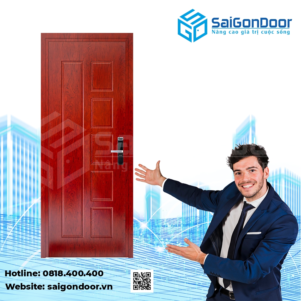 Cửa gỗ nhựa Composite cao cấp phòng vệ sinh